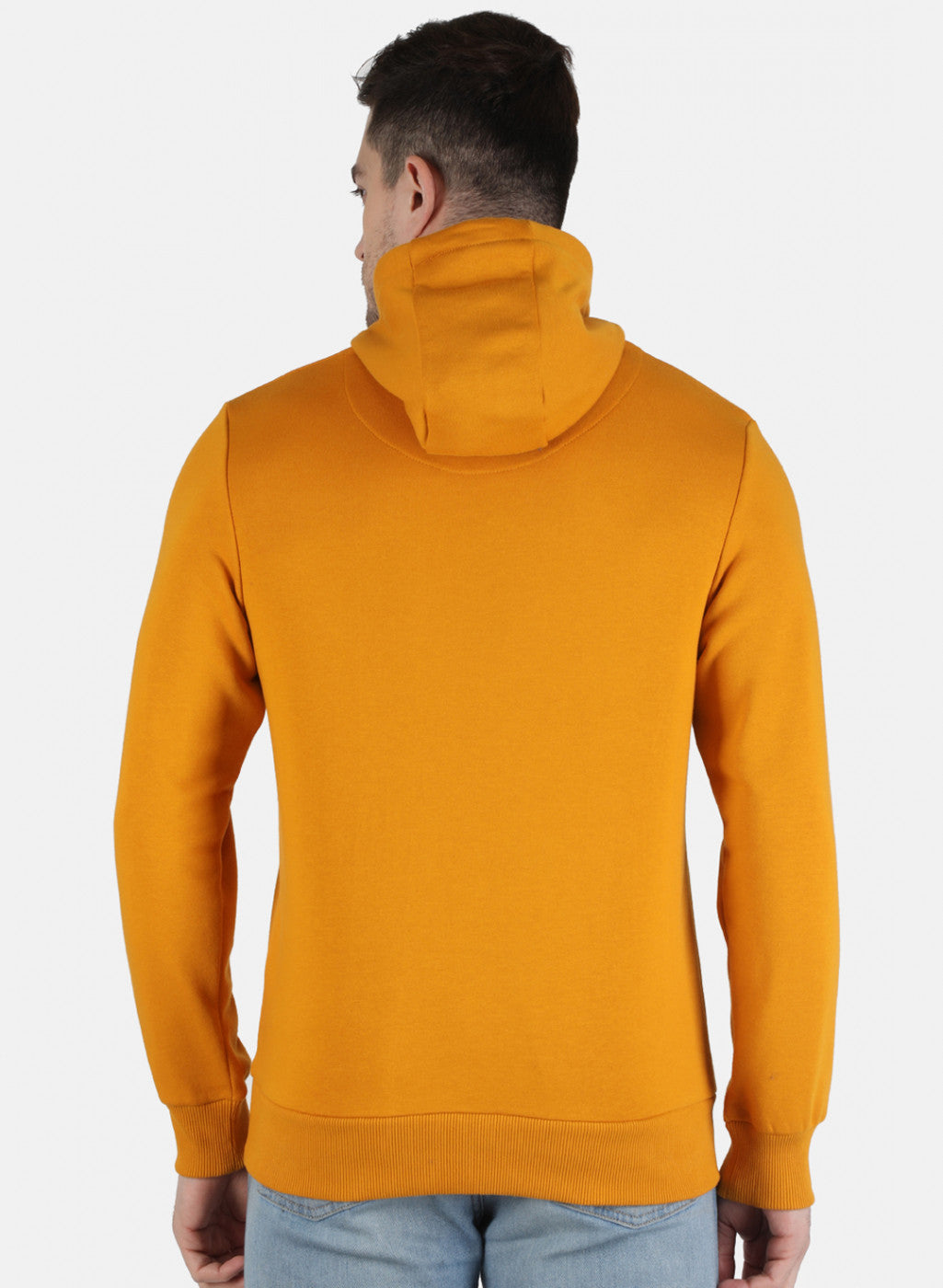 Men Yellow Solid Sweatshirt