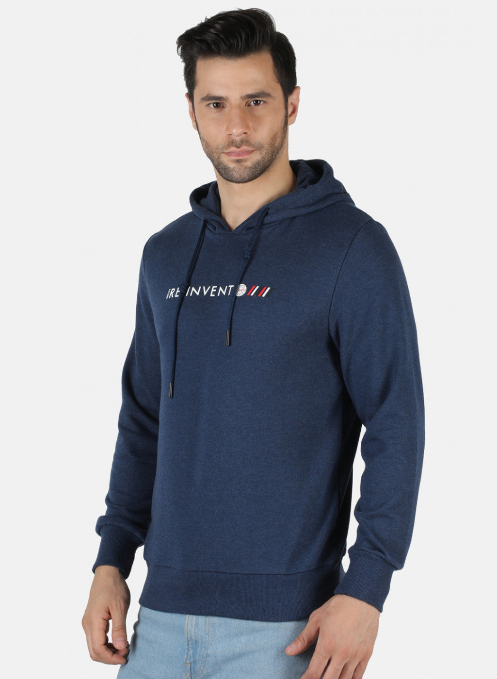 Men Blue Solid Sweatshirt