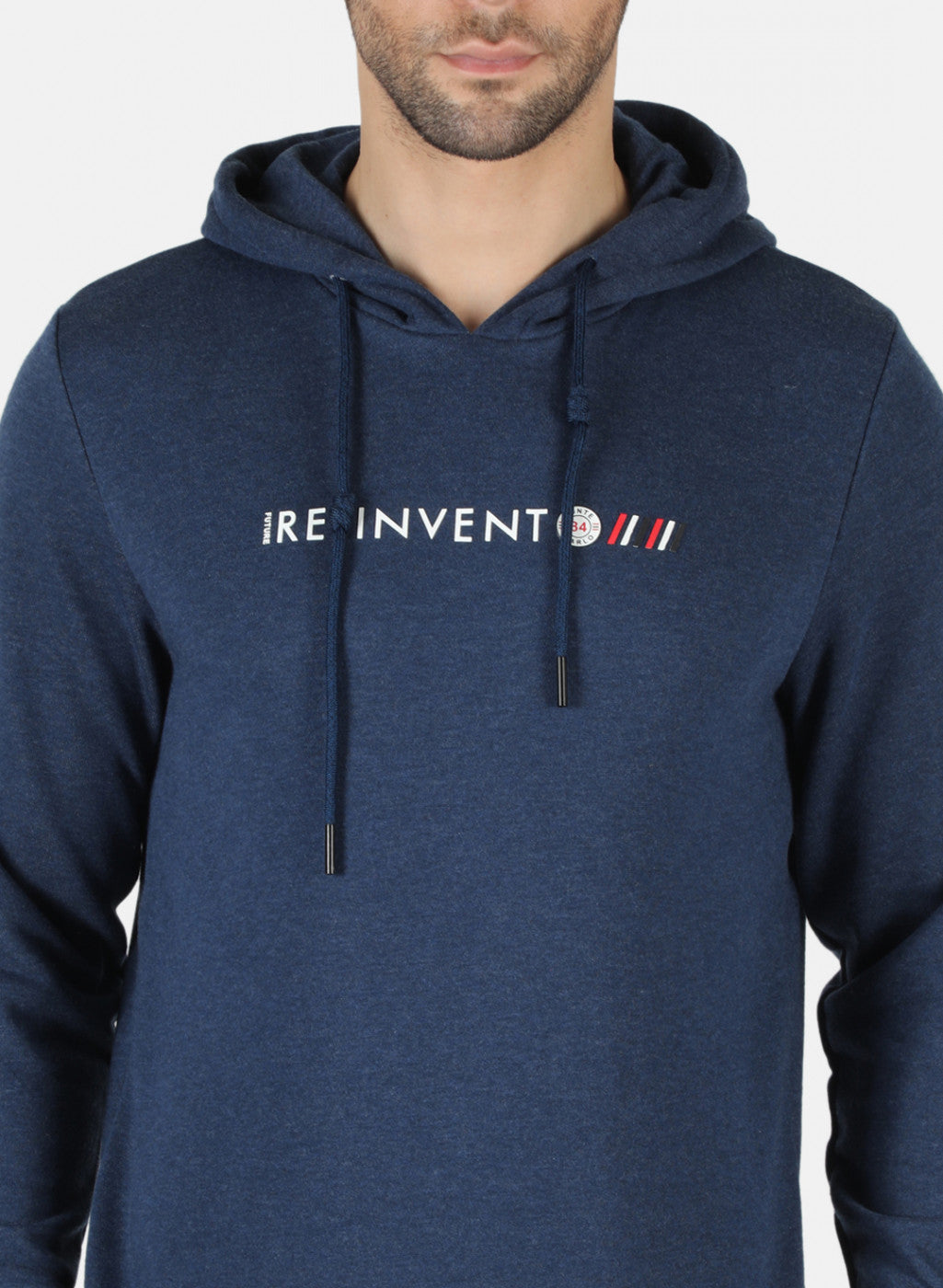 Men Blue Solid Sweatshirt