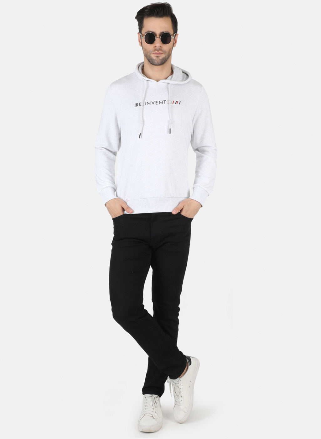 Men Grey Solid Sweatshirt