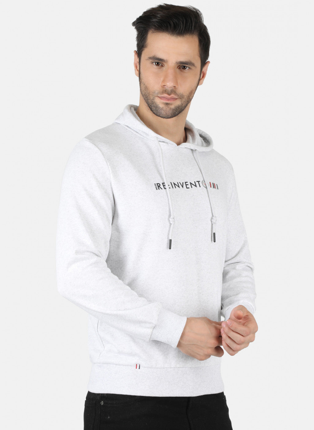 Men Grey Solid Sweatshirt