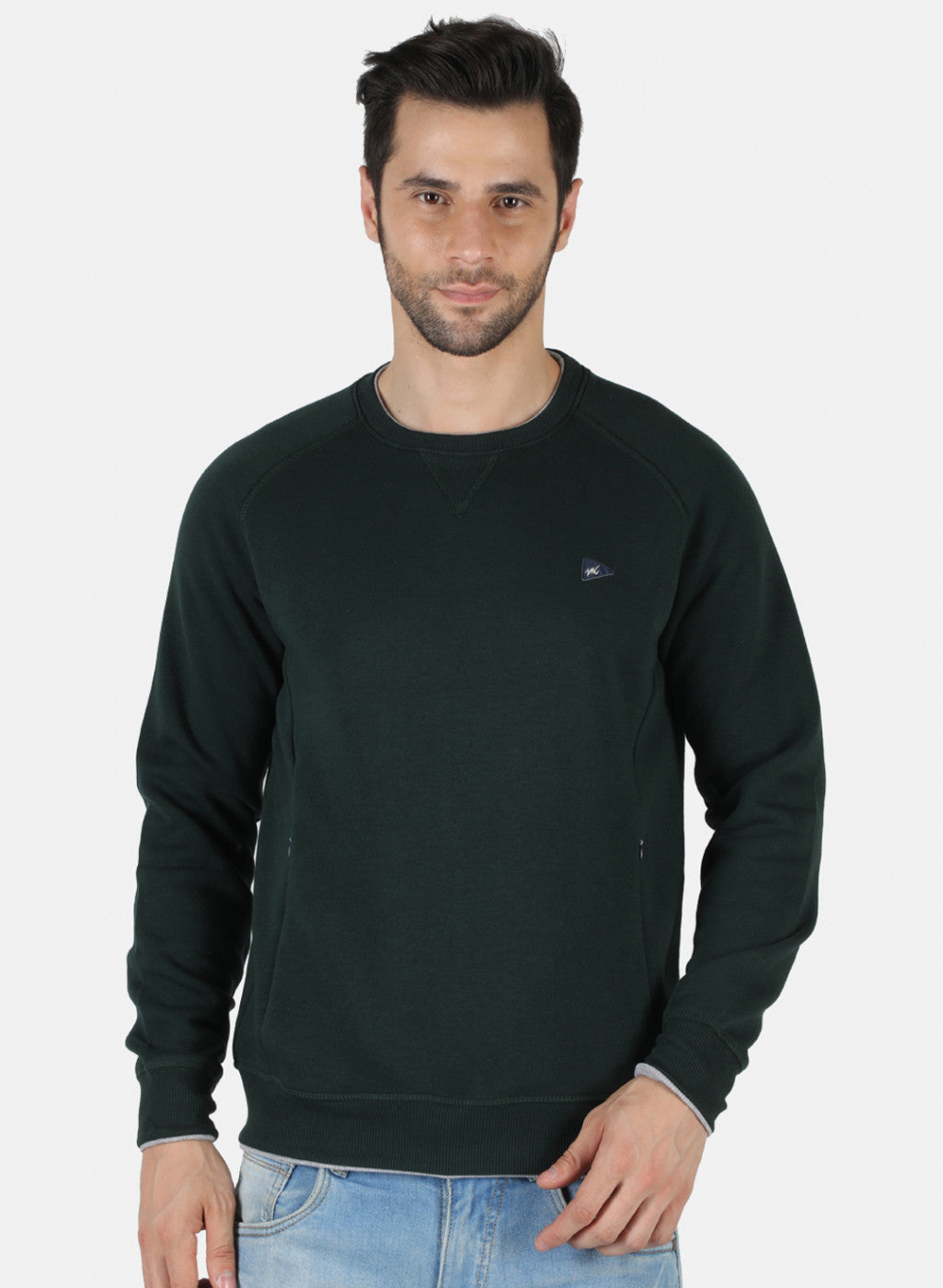 Men Green Solid T-Shirt