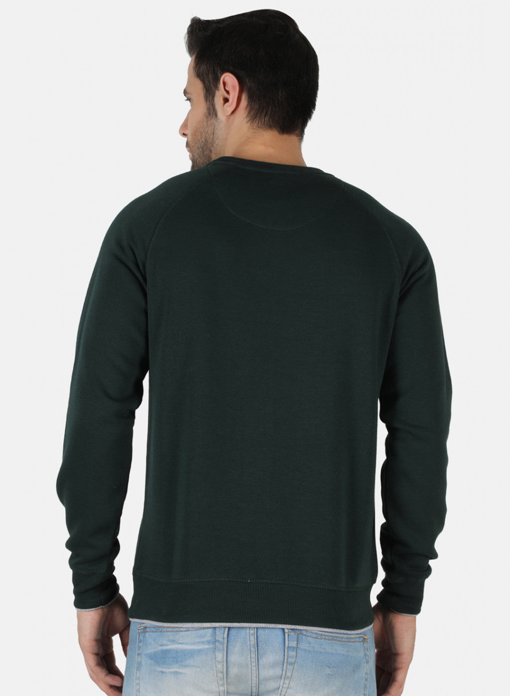 Men Green Solid T-Shirt