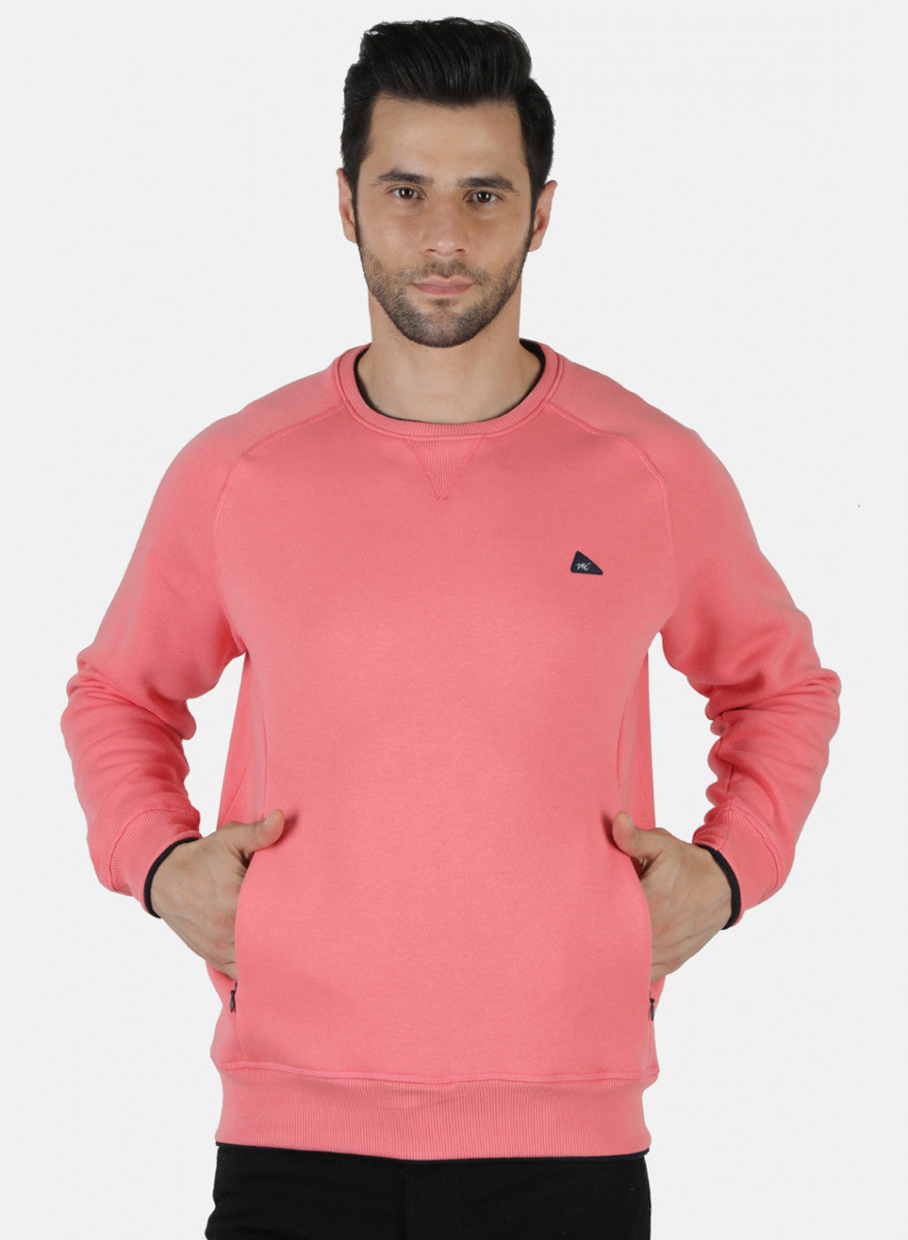 Men Pink Solid T-Shirt