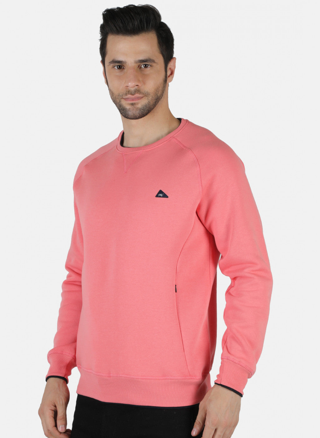 Men Pink Solid T-Shirt