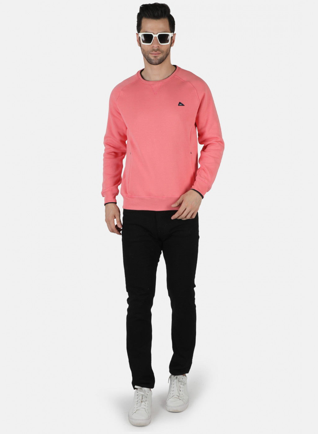 Men Pink Solid T-Shirt