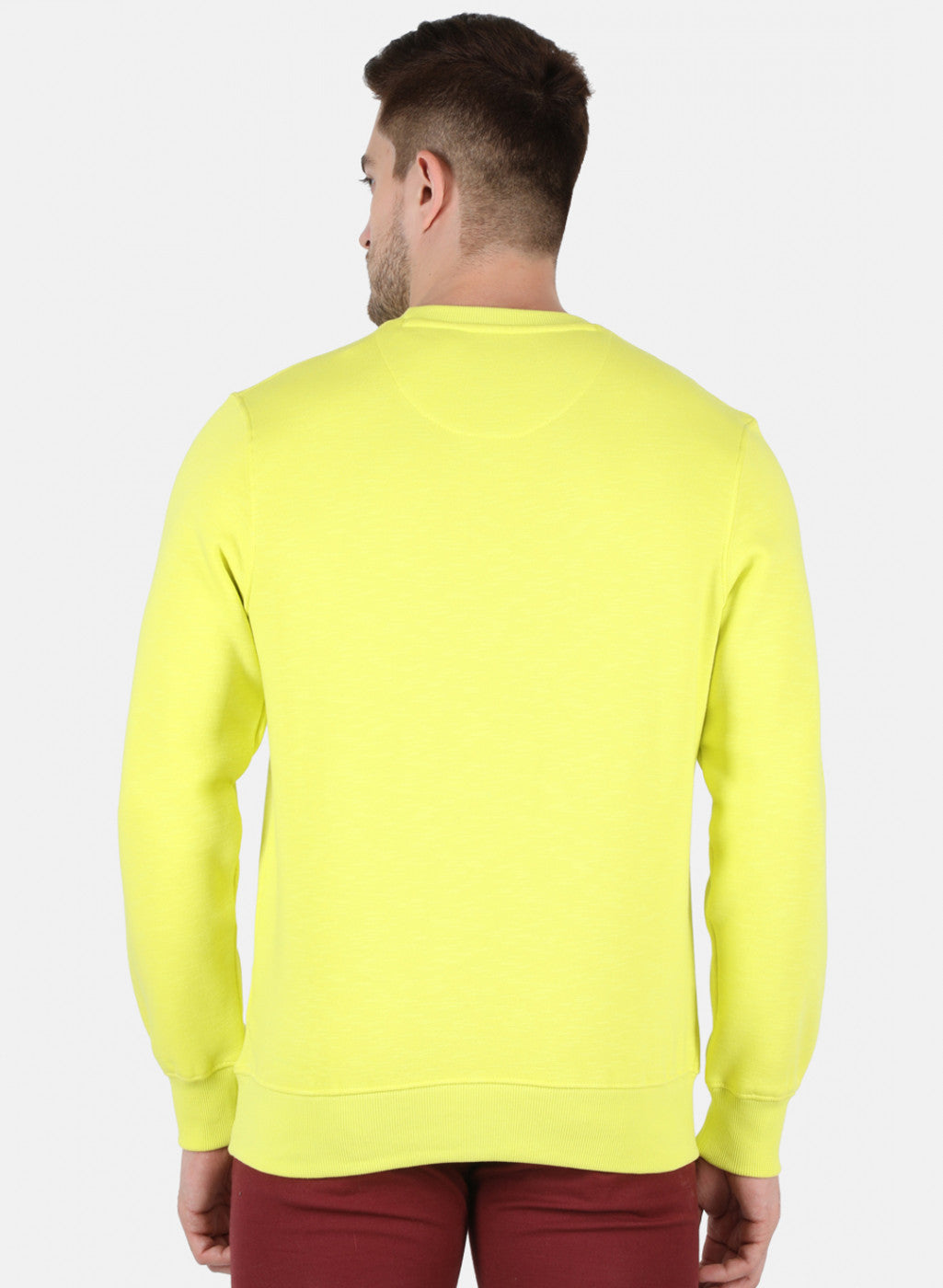 Men Yellow Solid T-Shirt