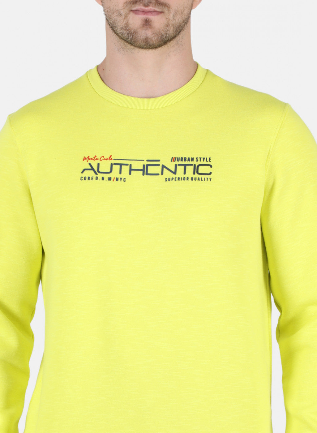 Men Yellow Solid T-Shirt