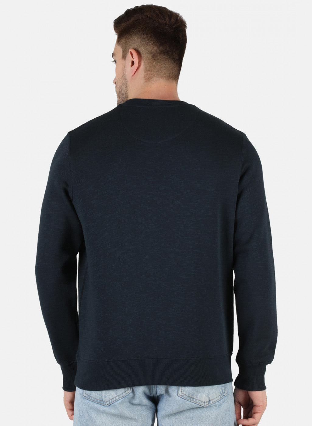 Men NAvy Blue Solid T-Shirt