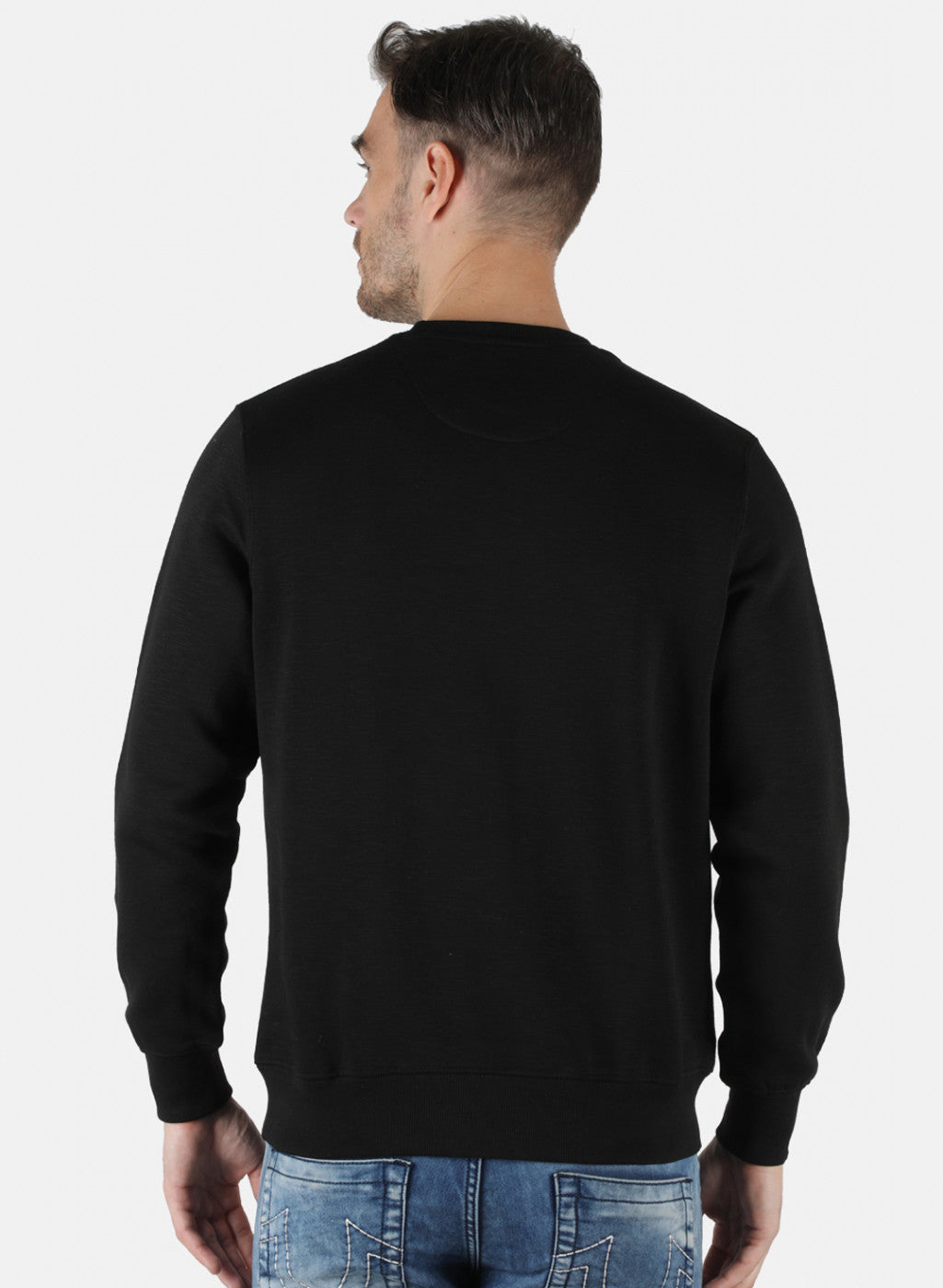 Men Black Solid T-Shirt