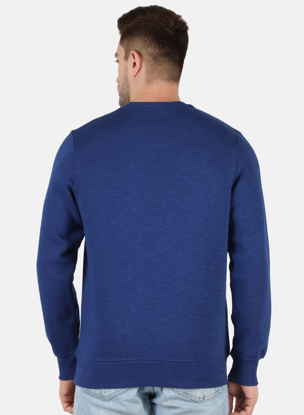 Men Blue Solid T-Shirt