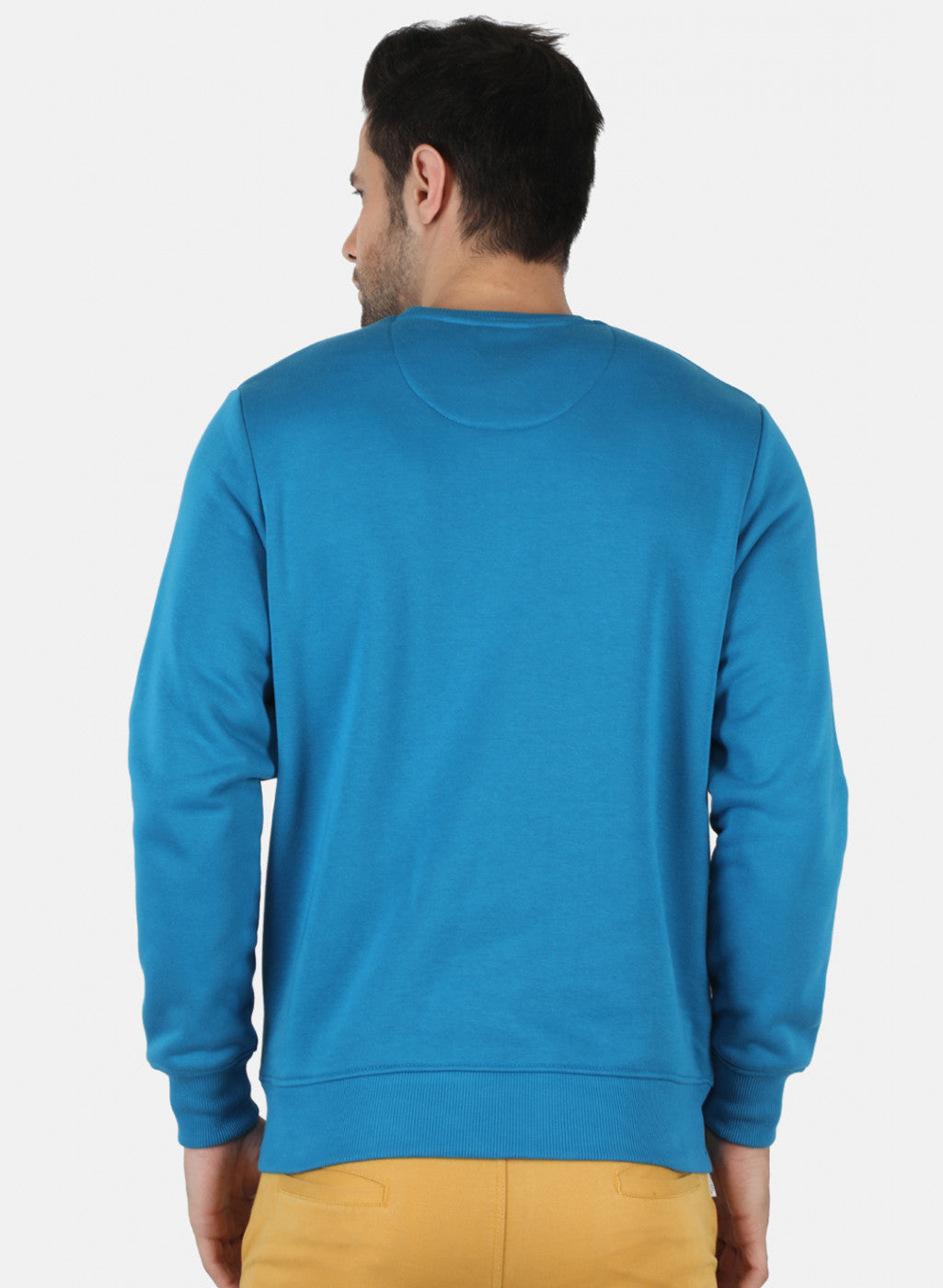 Men Blue Solid T-Shirt