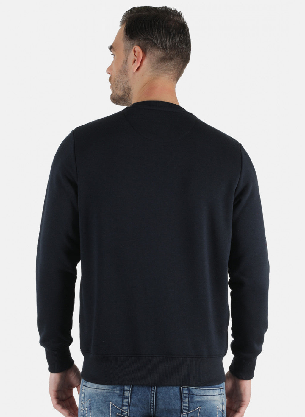 Men NAvy Blue Solid T-Shirt