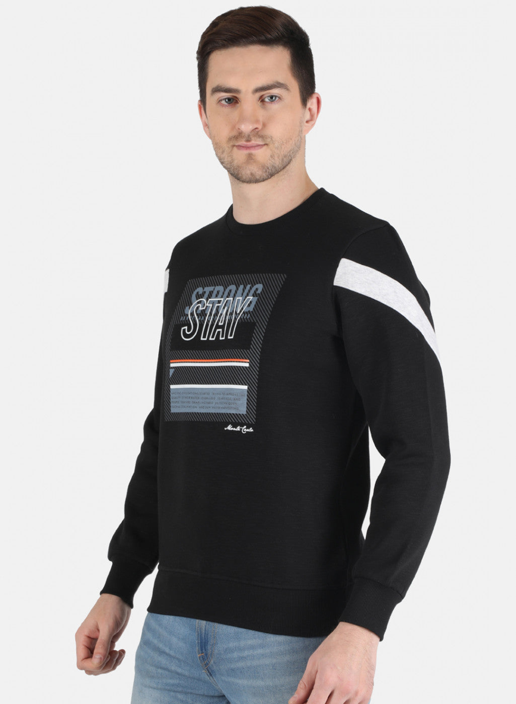 Men Black Printed Sweatshirt