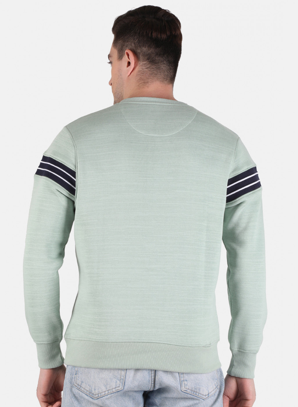 Men Green Printed Sweatshirt