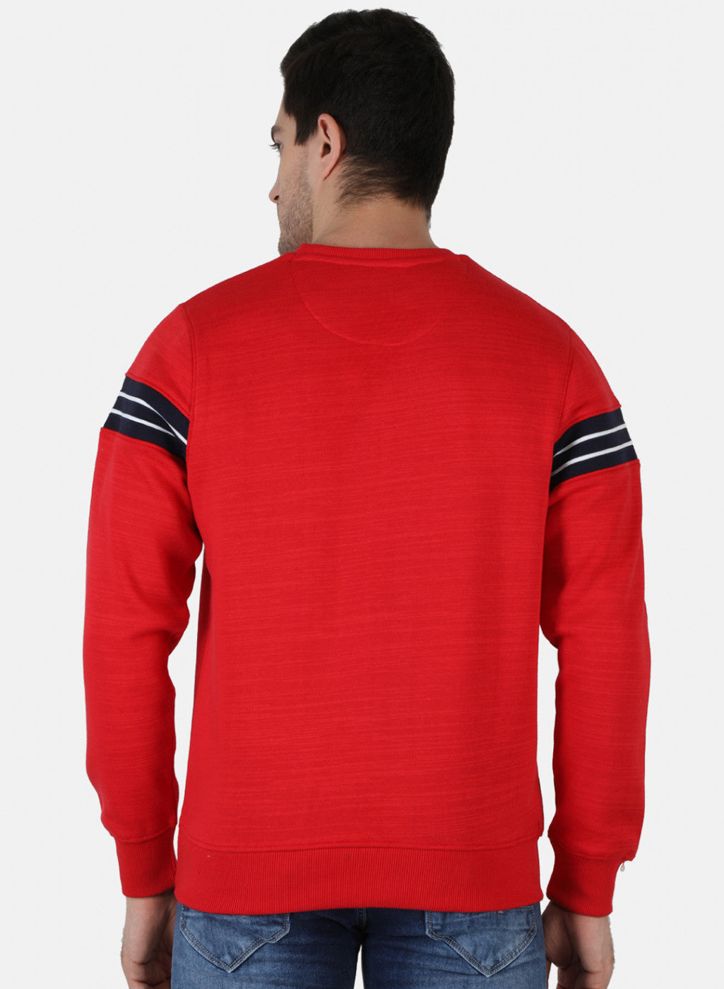 Men Red Printed Sweatshirt