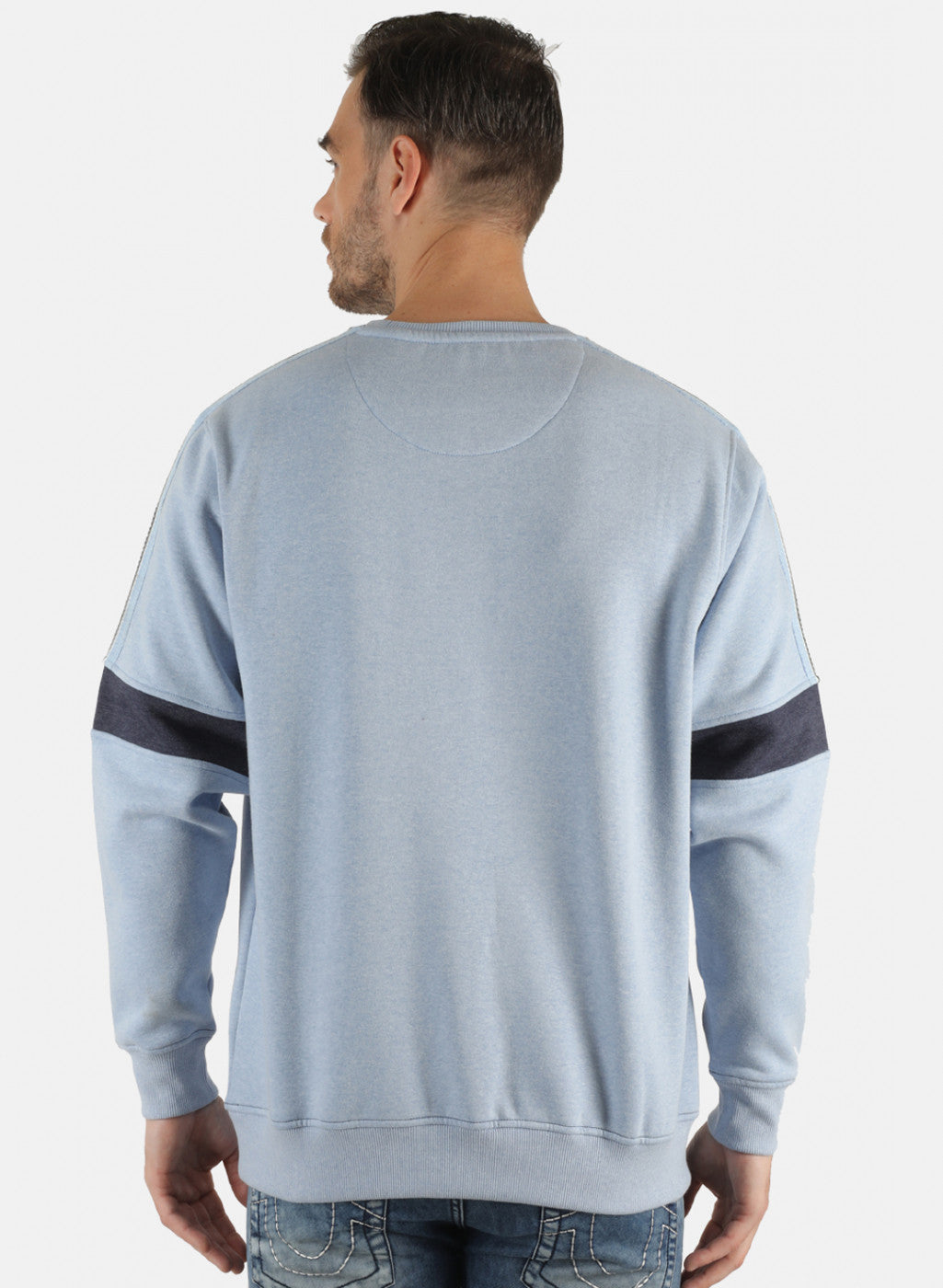 Men Blue Printed Sweatshirt