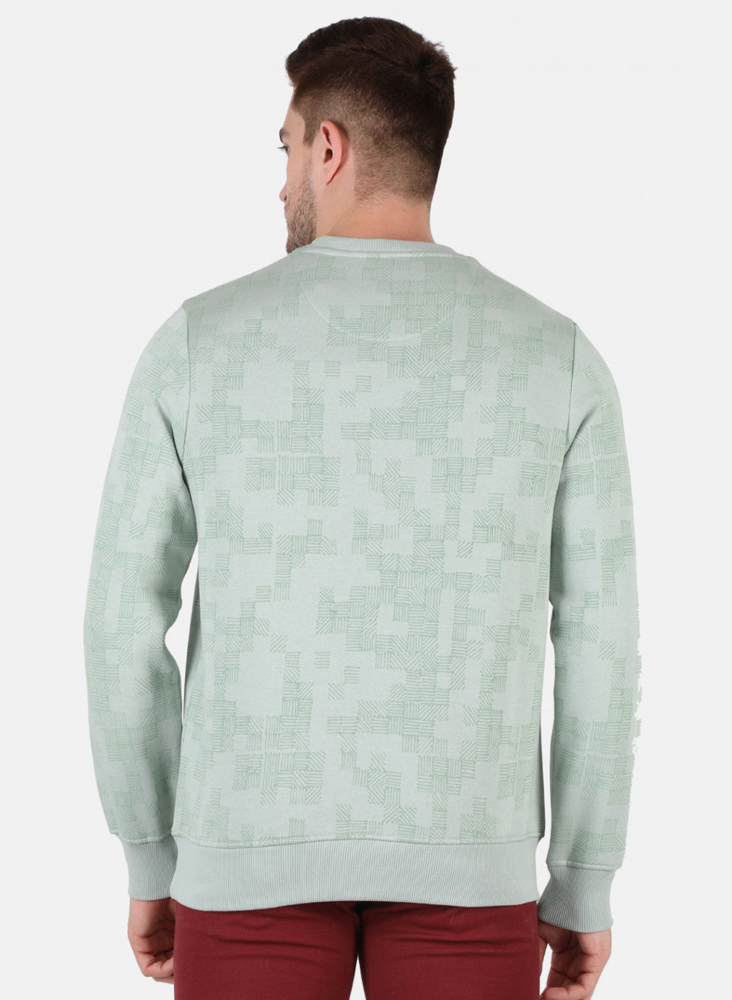 Men Green Printed Sweatshirt