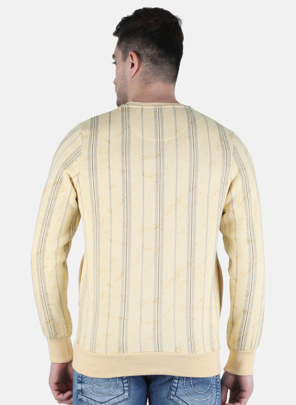 Men Yellow Printed Sweatshirt