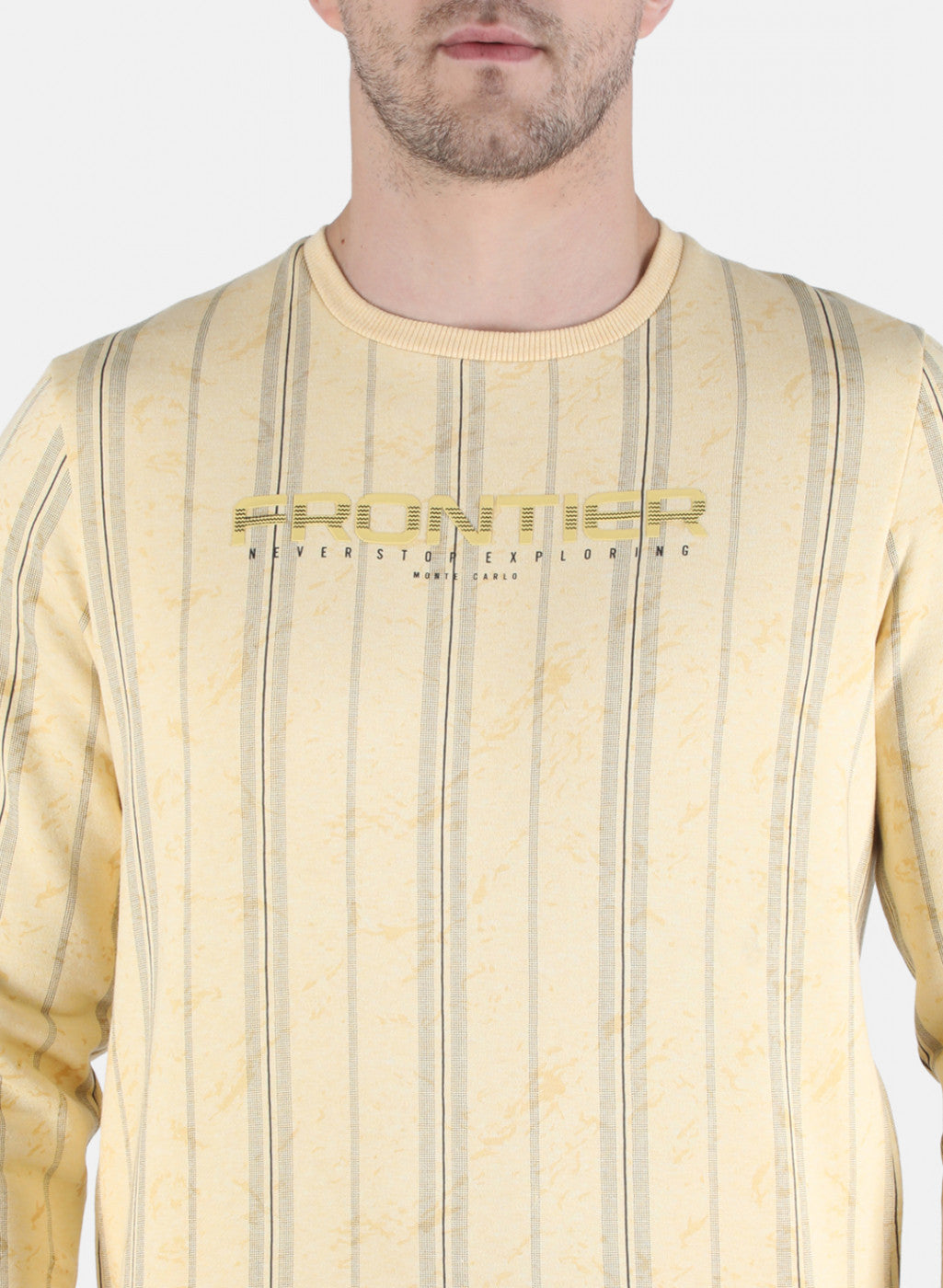 Men Yellow Printed Sweatshirt