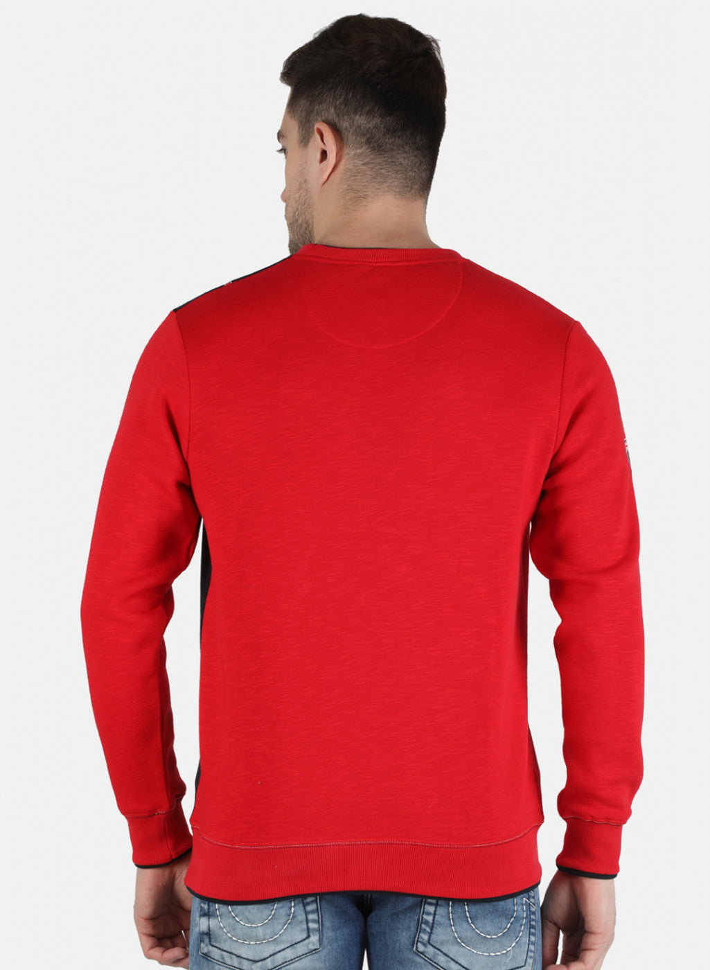 Men Red Printed Sweatshirt