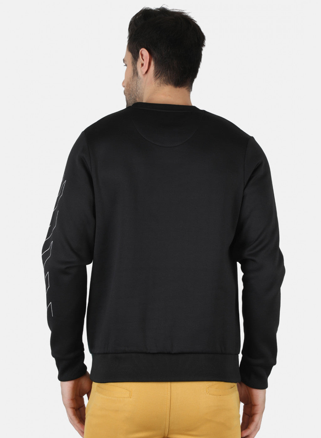 Men Black Printed Sweatshirt