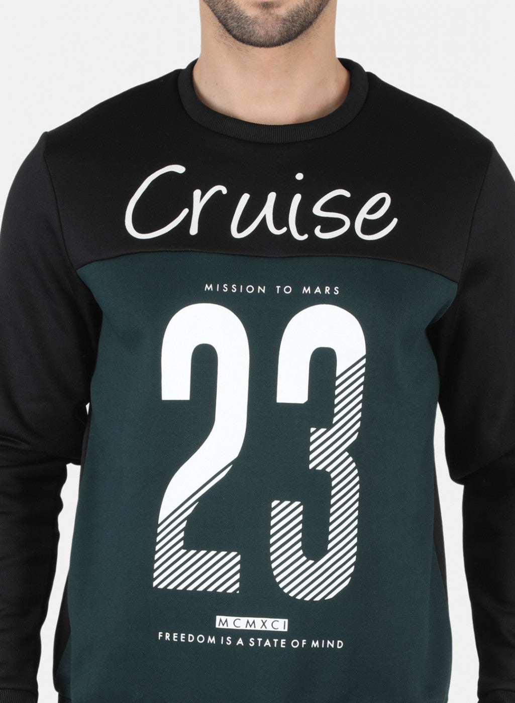 Men Black Printed Sweatshirt