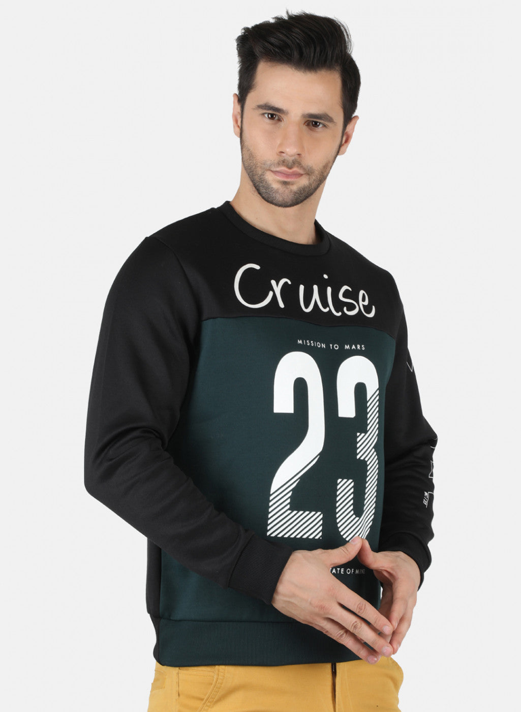 Men Black Printed Sweatshirt