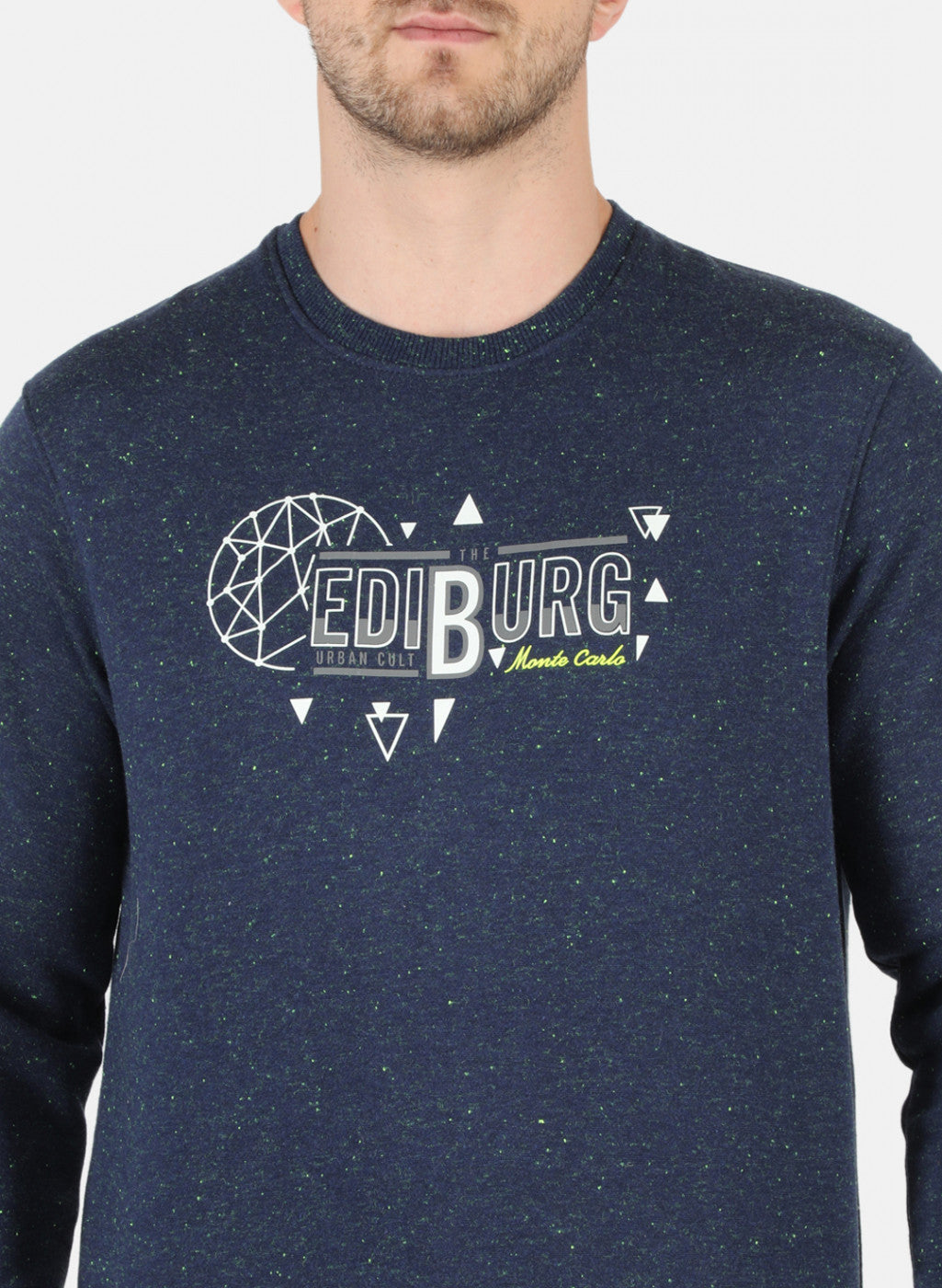 Men Blue Printed Sweatshirt