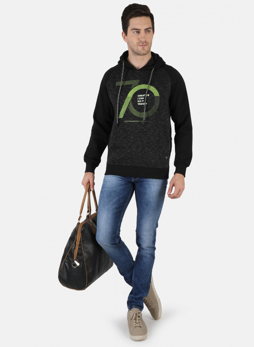 Men Black Printed Sweatshirt