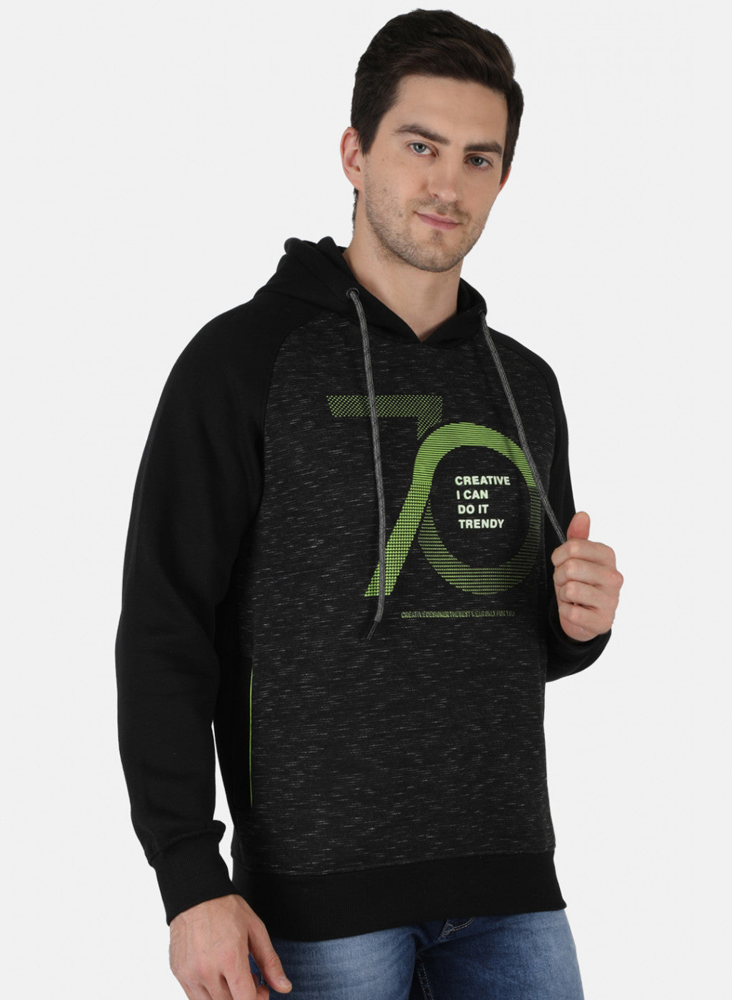 Men Black Printed Sweatshirt