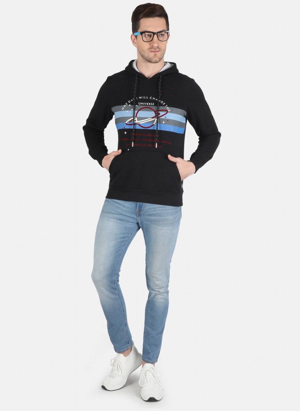 Men Black Printed Sweatshirt