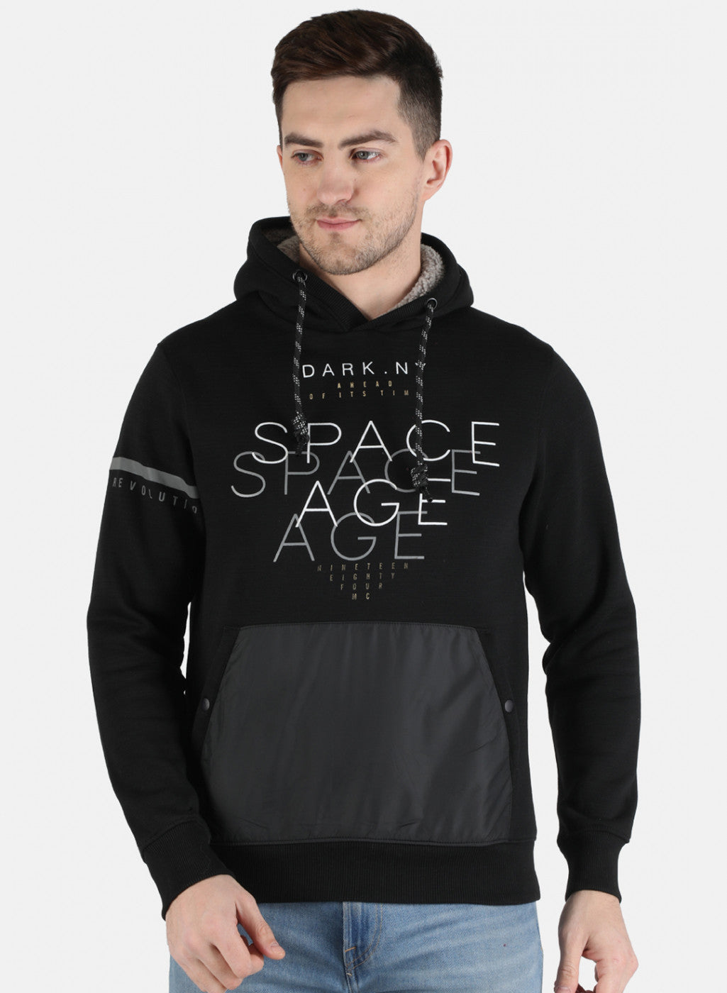 Men Black Printed Sweatshirt