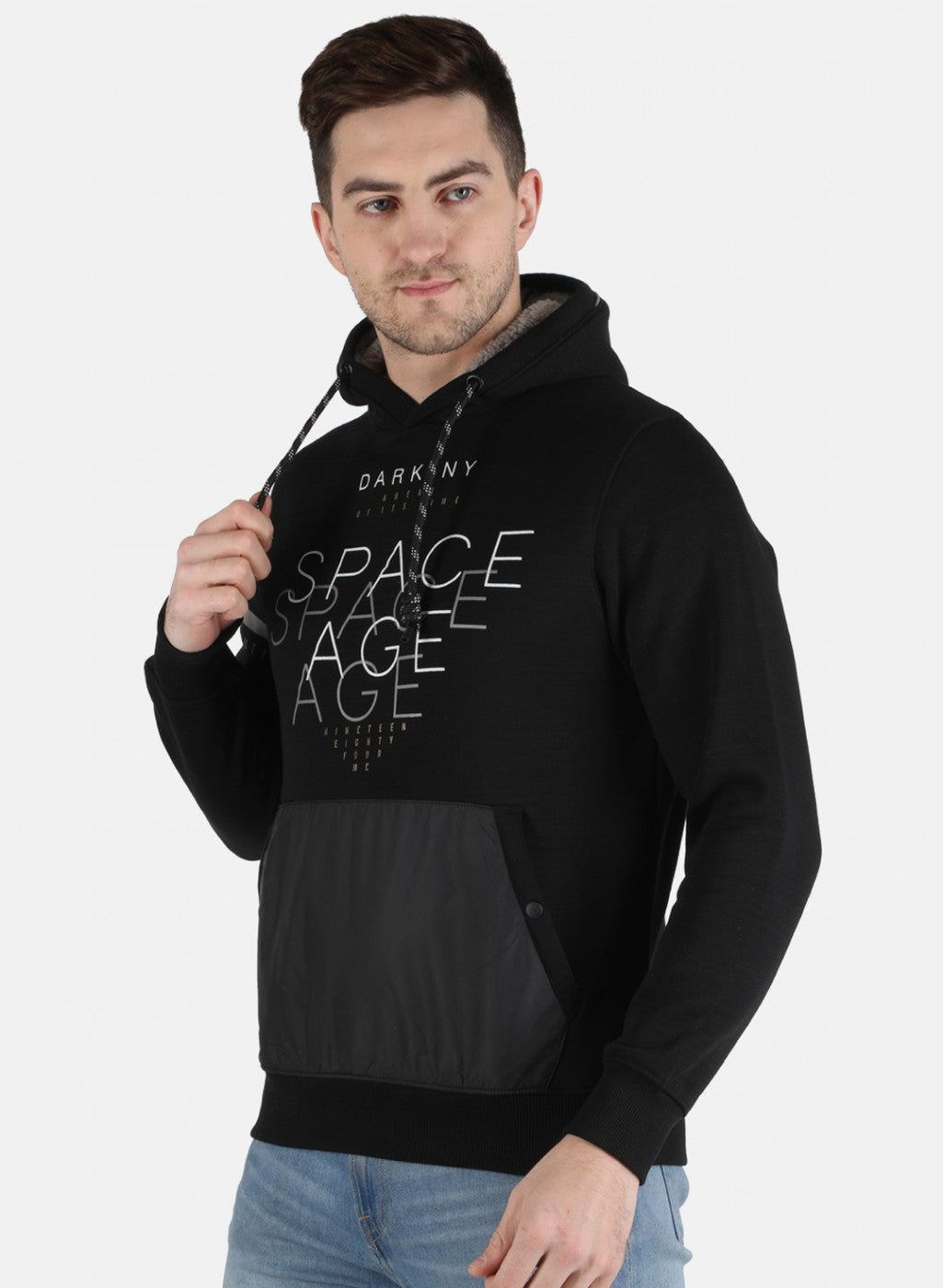 Men Black Printed Sweatshirt