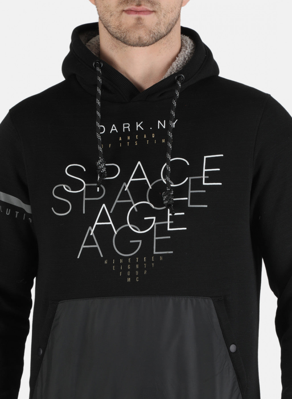 Men Black Printed Sweatshirt