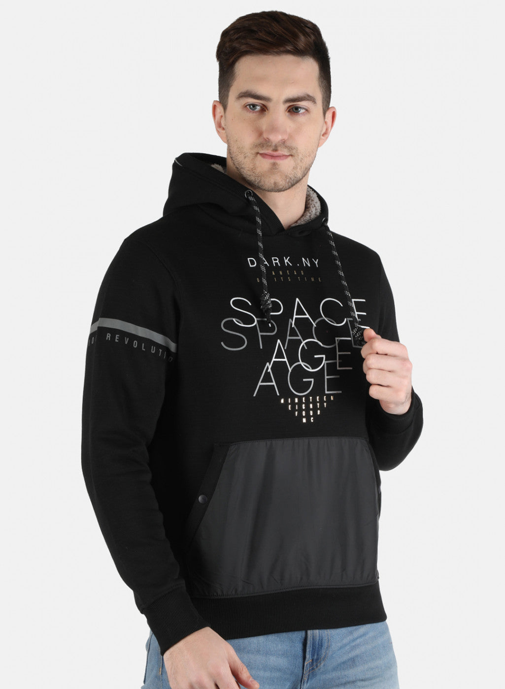 Men Black Printed Sweatshirt