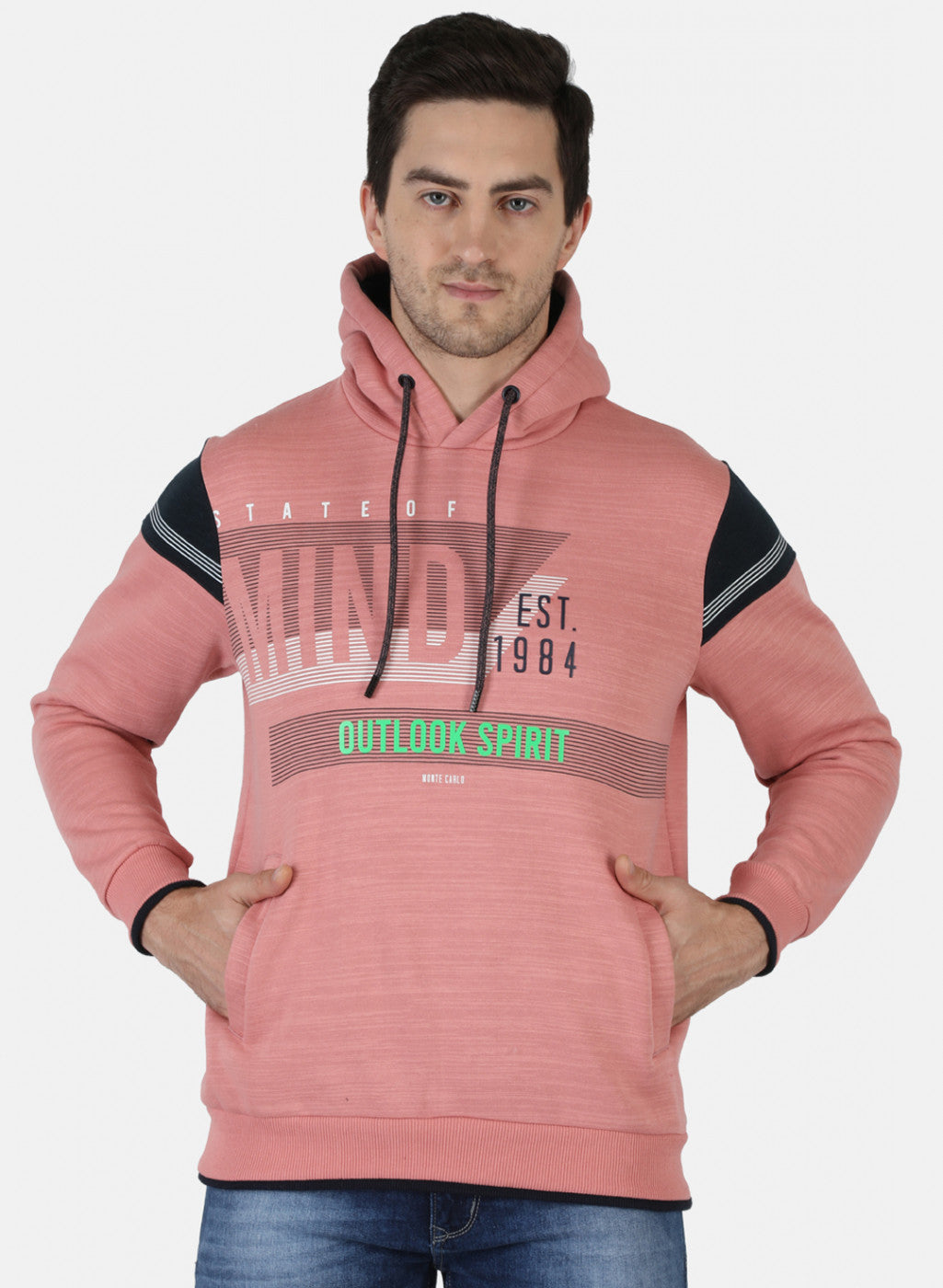 Men Pink Printed Sweatshirt