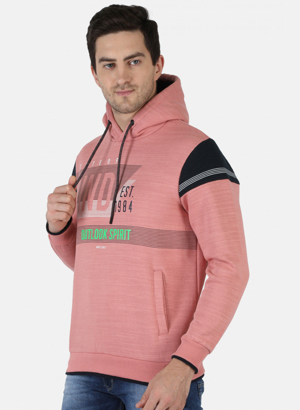 Men Pink Printed Sweatshirt