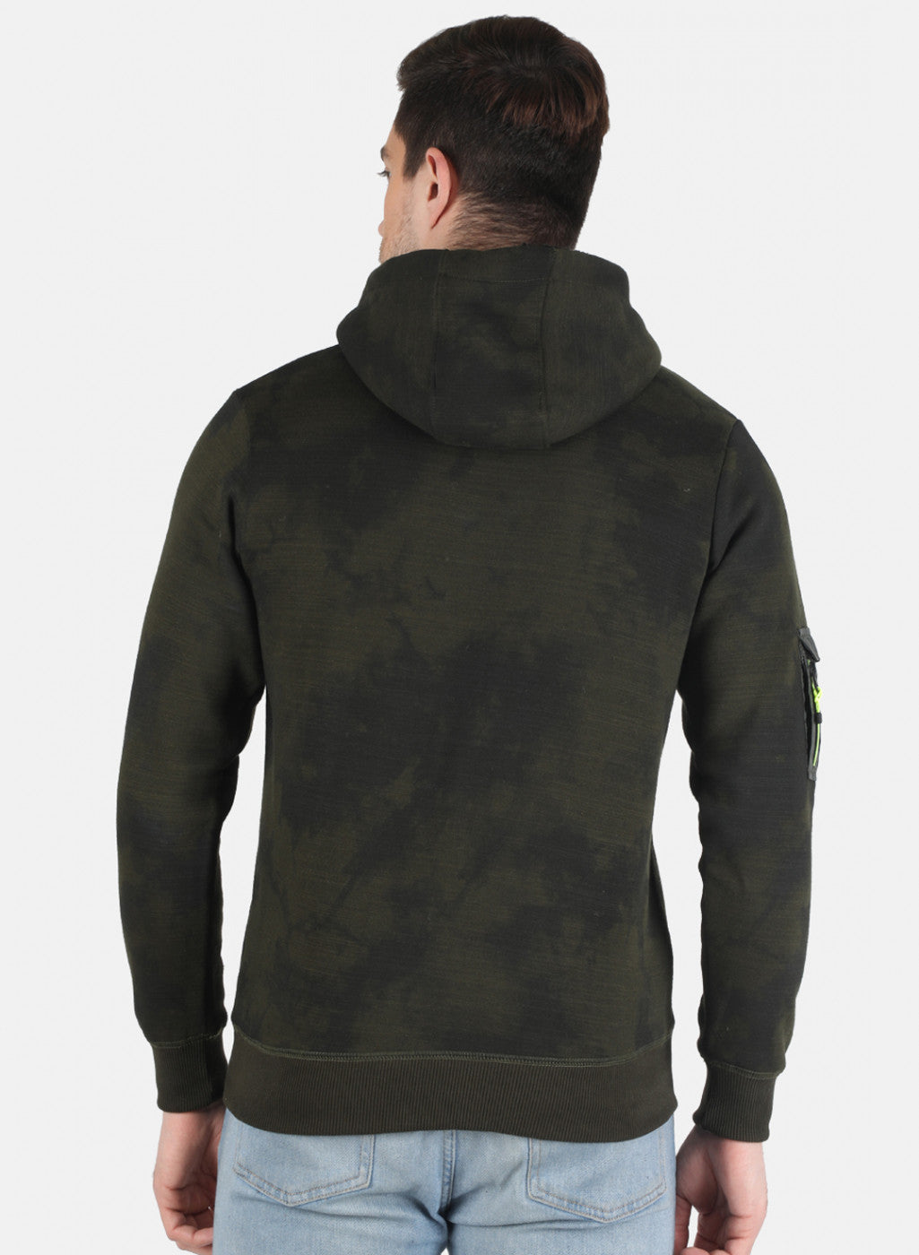 Men Olive Printed Sweatshirt