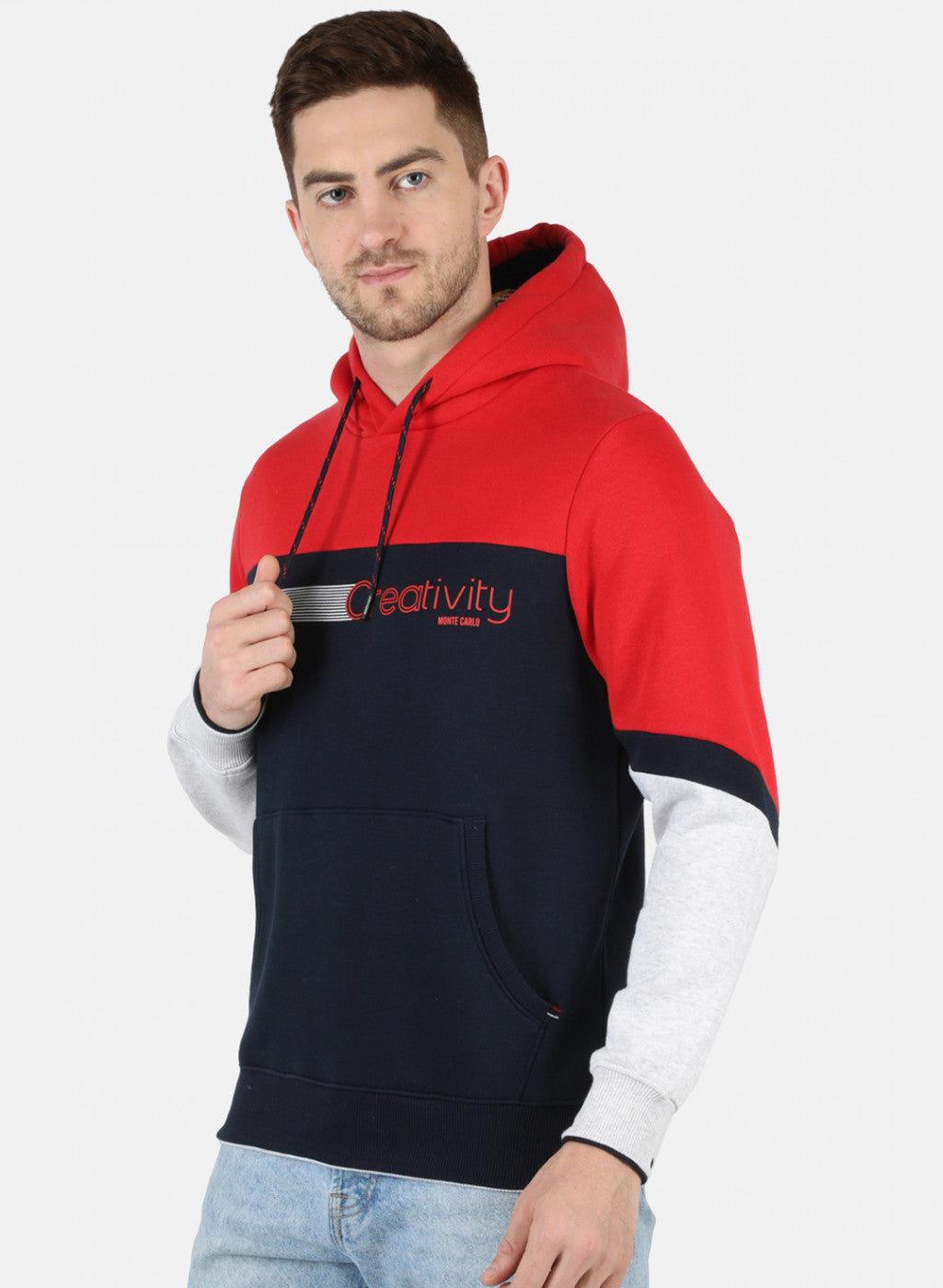 Men Red Printed Sweatshirt