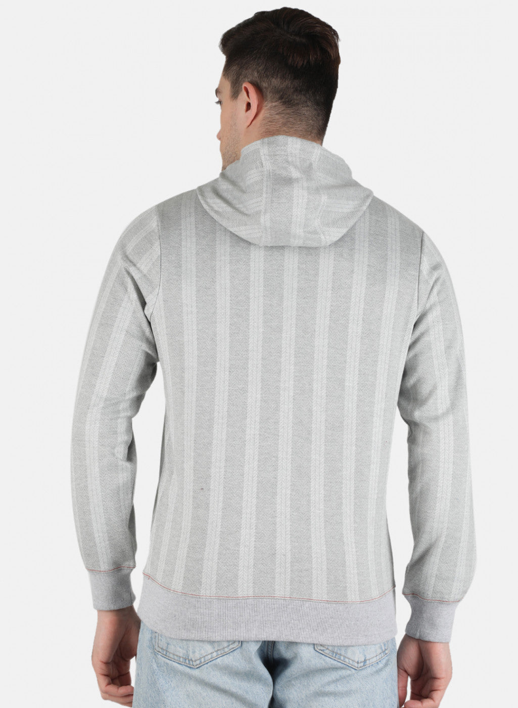 Men Grey Jaquard Sweatshirt