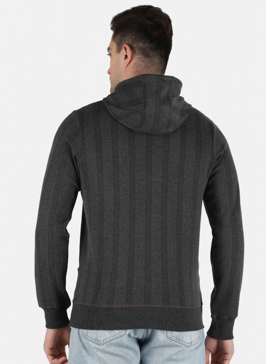 Men Grey Jaquard Sweatshirt