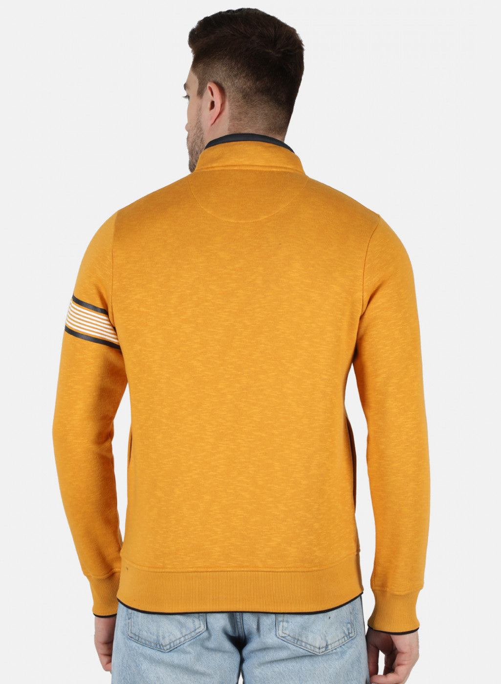 Men Mustard Printed Sweatshirt