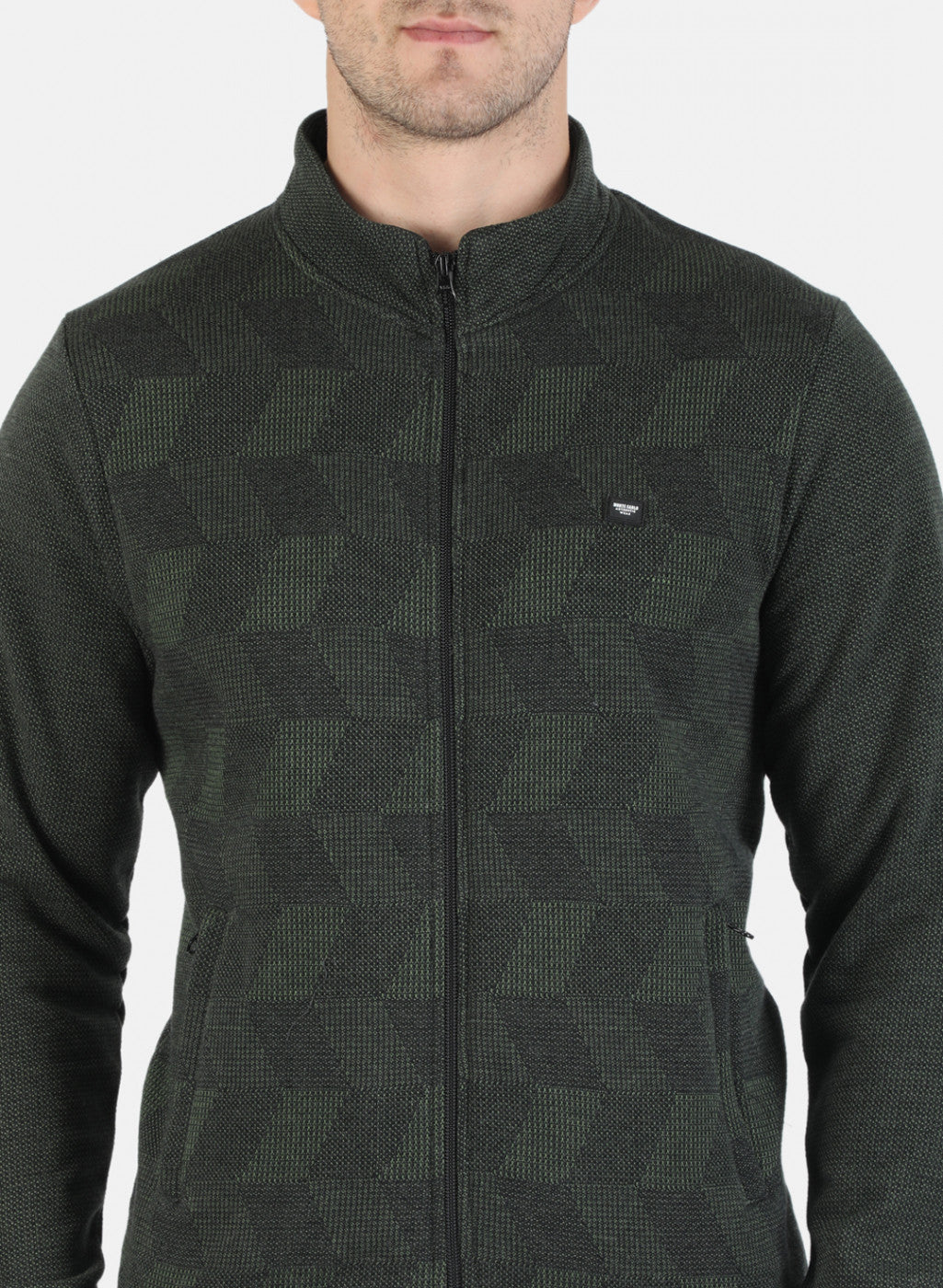 Men Green Jaquard Sweatshirt