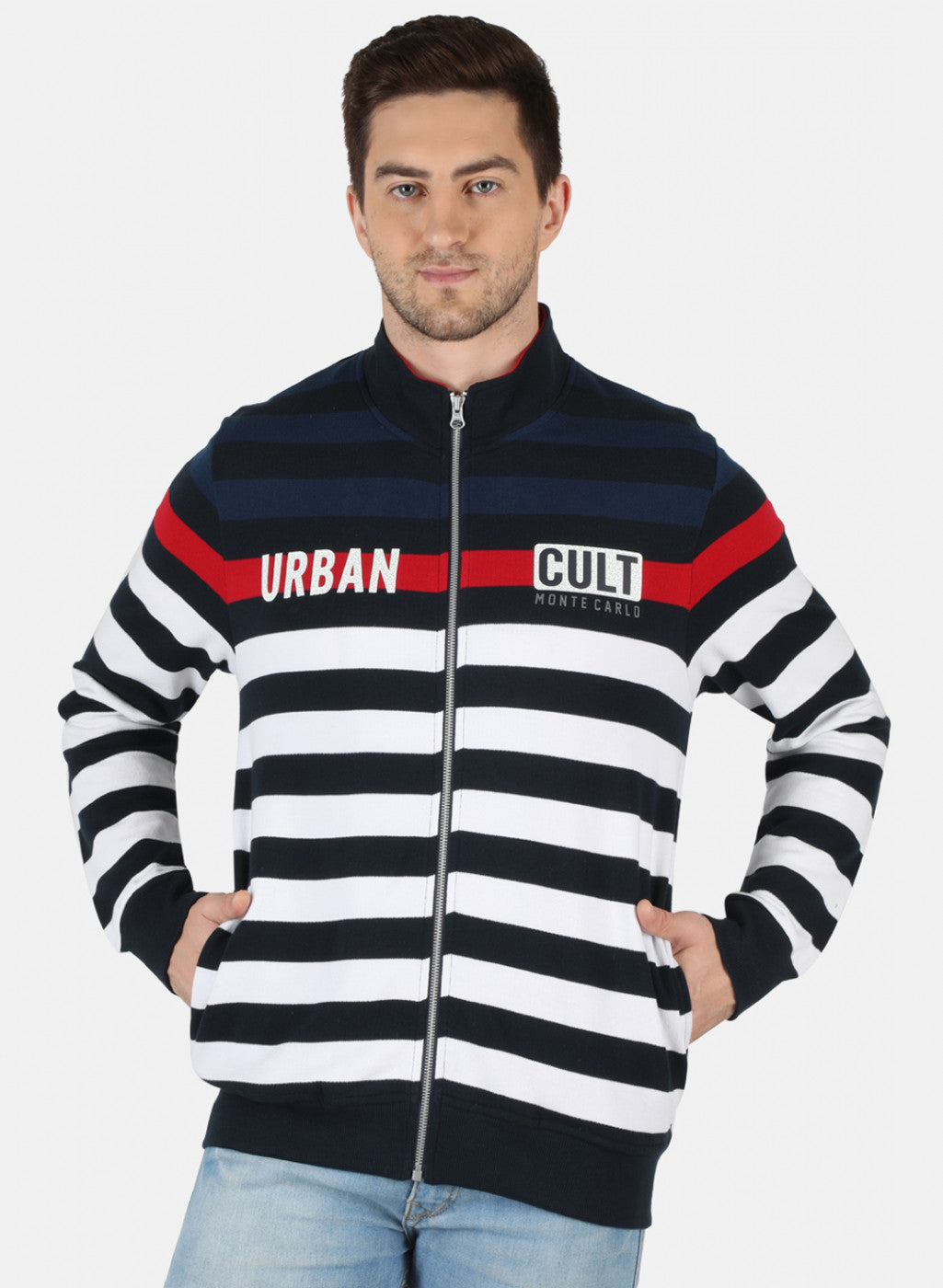 Men Multicolor Stripe Sweatshirt