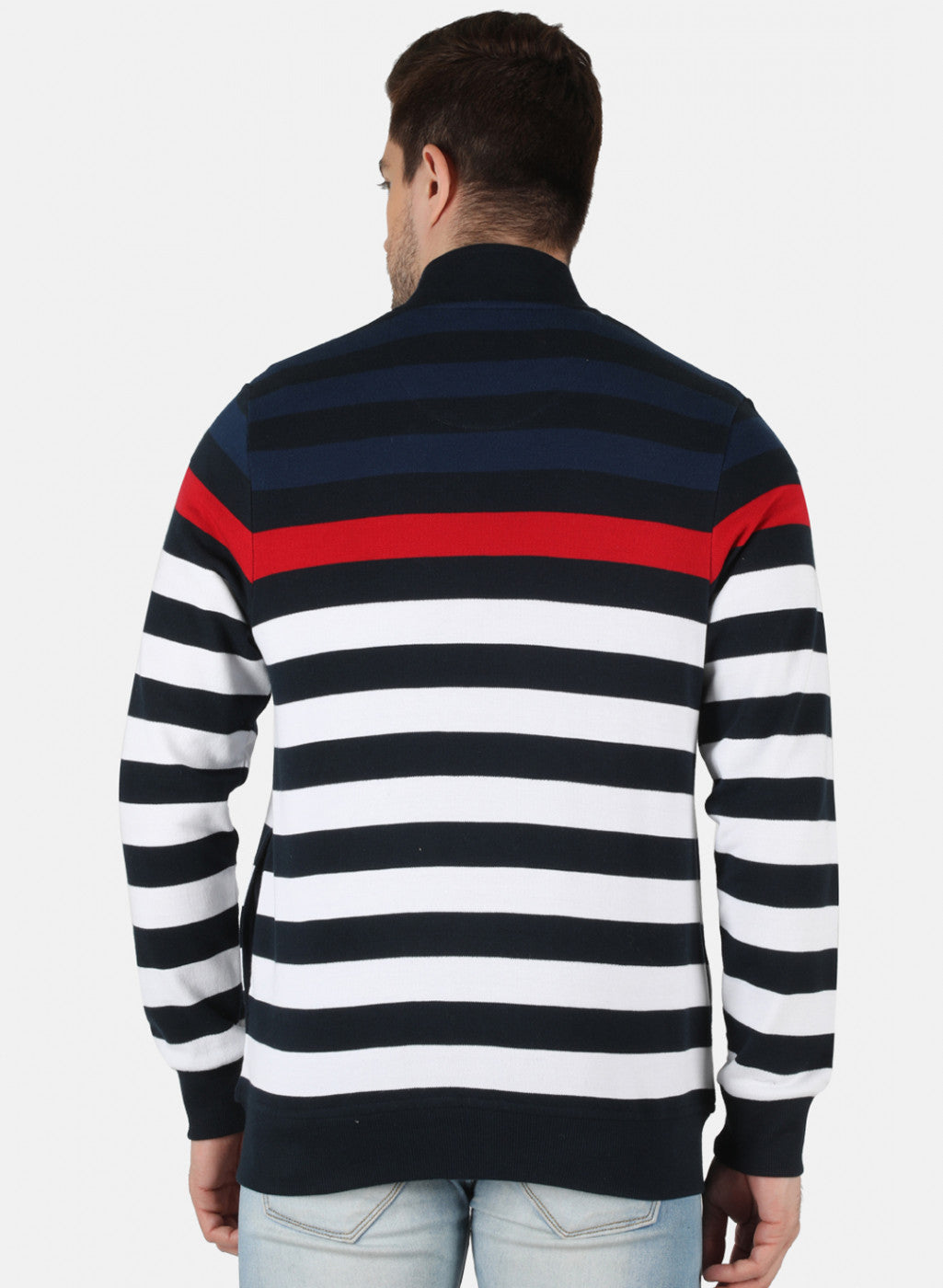 Men Multicolor Stripe Sweatshirt