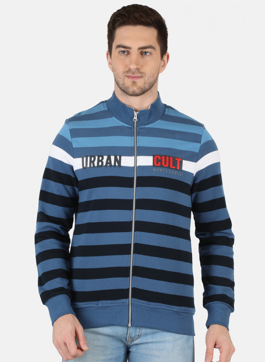 Men Multicolor Stripe Sweatshirt