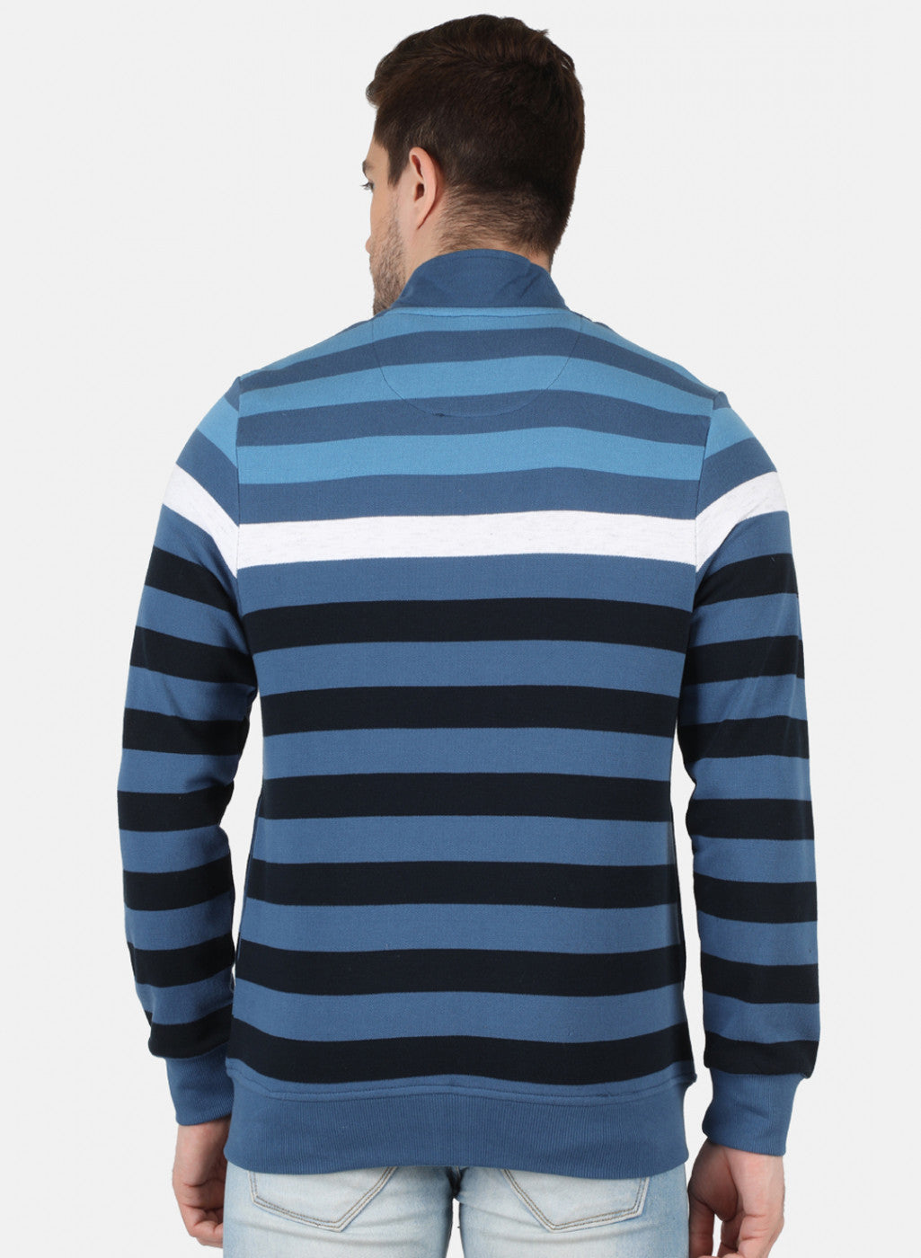 Men Multicolor Stripe Sweatshirt