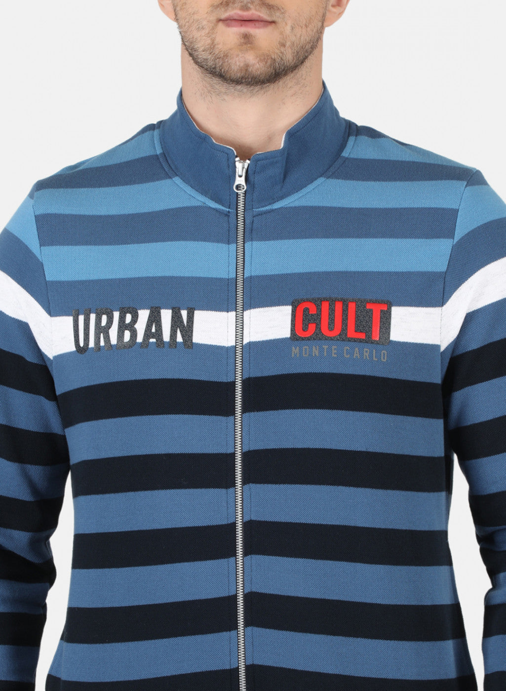 Men Multicolor Stripe Sweatshirt