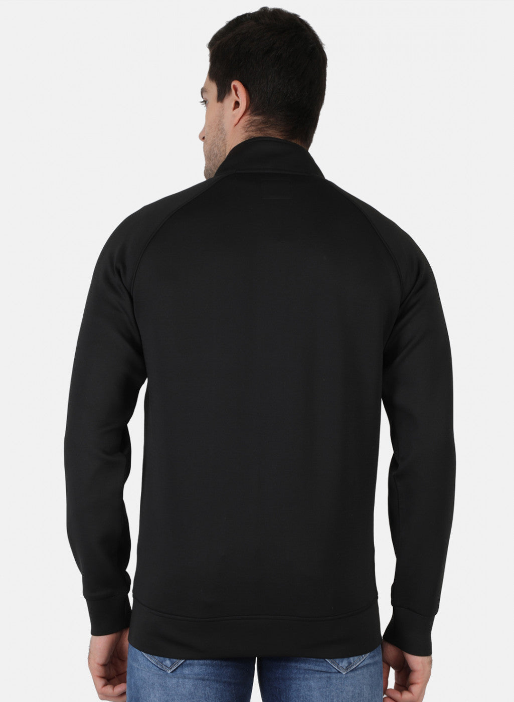 Men Black Solid Sweatshirt